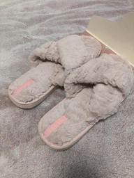 Женские домашние тапочки утепленные меховые с открытым носком Twins HS Шерстяные перекрестные 40 Розовые (4820182022296)