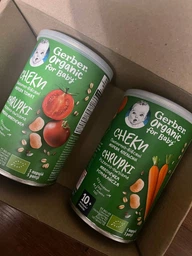 Упаковка Пшенично-овсяных снеков Gerber с морковью для детей с 10 месяцев 35 г х 5 шт (7613037521092) фото от покупателей 1