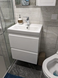 Тумба с умывальником CERSANIT Moduo Set B07 80x62x38см подвесная серая SZFZ1003826661 фото от покупателей 9