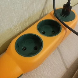 Колодка для подовжувача Voltronic 2 гнізда+2USB без заземлення 16A 220V, Orange, Q100 (YT21353) фото від покупців 5