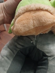 Тапочки Кигуруми Игрушки Kigurumi Мастер Йода Звездные Войны Домашние Комнатные Плюшевые Тканевые Серый 35-40 (3137)