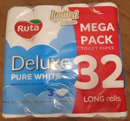 Туалетний папір Ruta Pure White Deluxe 3 шари 160 відривів 32 рулони (4820202896135) фото від покупців 15