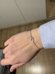 Браслет из серебра 925 пробы с кристаллами циркония "Silver Heart"
