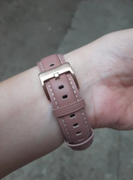 Ремешок для Samsung Galaxy Watch 3 41mm / Watchbands Standart - коричнево-розовый / ширина крепления 20мм / размер L / кожаный (WB1089274) фото от покупателей 2