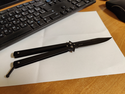 Нож Бабочка Складной Черный Высококачественная сборка фото от покупателей 2