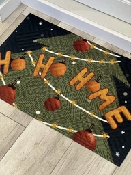 Новогодний коврик в коридор "New Year" 45см*75см на резиновой основе 602-154
