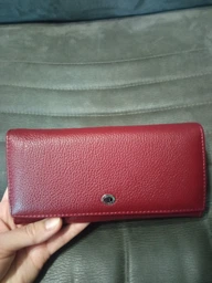 Стильний великий гаманець для жінок із натуральної шкіри ST Leather Різнокольоровий з магнітною застібкою (bg225fash20) фото від покупців 1