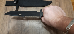 Нескладной тактический нож Tactic туристический охотничий армейский нож с чехлом (AK-924) фото от покупателей 2