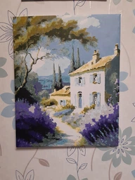Картина за номерами "Будиночок з лавандою" 40*50 см Artissimo PN9187