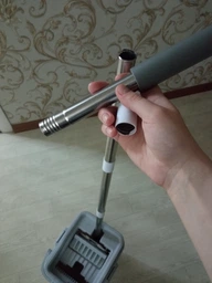 Комплект Лентяйка для уборки швабра со складной ручкой и ведро 8 л с автоматическим отжимом Best Mop TP фото от покупателей 15