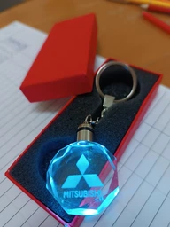 Брелок автомобильный на ключи Митсубиши GF авто брелок с логотипом Mitsubishi с подсветкой (R050876)