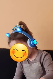 Наушники Bluetooth 5.3 MDR CAT ear VZV-23M 9537 с подсветкой Бежевые