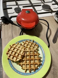 Электрическая мини вафельница Waffle Maker XL-287 с антипригарным покрытием, красная