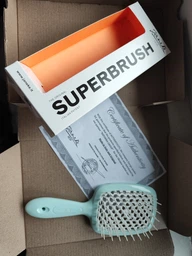 Щетка для волос Janeke Superbrush оранжевая с белым фото от покупателей 2