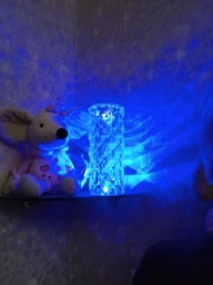 Настільна лампа нічник Роза з пультом RGB Crystal Rose фото от покупателей 11