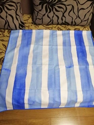 Рушник 160х80 см із Мікрофібри для занять спортом та туризму у мішечку – Жовто-біле смугасте у чохлі фото від покупців 2
