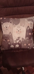 Подушка декоративная Руно Grey Cat антиаллергенное волокно 40х40 см (Р311.52_Grey Cat) фото от покупателей 18
