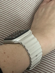 Силіконовий ремінець Fruct Ocean для Apple Watch 42/44/45/46/49 mm White Black фото від покупців 7