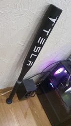 Бита бейсбольная Avtobita Tesla Черная с черной рукояткой +Чехол (BB-Tes-00190)