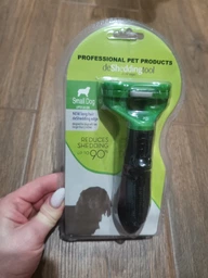 Фурмінатор з кнопкою для маленьких короткошерстих собак та котів FURminator short Hair Small Dog 4.5 см фото від покупців 4