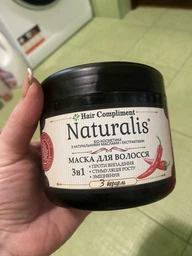 Маска з перцем 3 в 1 Проти випадіння, стимуляція росту та зміцнення Hair Compliment Naturalis 500 мл. фото від покупців 14
