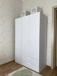 Шкаф для одежды Doros Эктор 3 ДСП 116х180х49.5 см Белый (80737076) фото от покупателей 7
