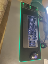 Игровая поверхность RUIJING-Qi 300х800х4 мм 15 Вт RGB черный с беспроводным зарядным устройством фото от покупателей 2