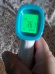 Безконтактний термометр градусник електронний інфрачервоний цифровий для дітей і дорослих дистанційний вимірювач температури пірометр безконтактні термометри електронні градусники SBTR JRT-016 (JR-016T52) фото від покупців 3