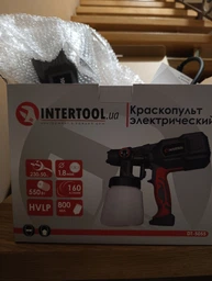 Краскопульт электрический HVLP 550 Вт., форсунка 1.8 мм, бачок 800мл., 400 мл/мин INTERTOOL DT-5055