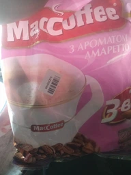 Кавовий напій кава розчинна MacCoffee 3в1 з ароматом Амаретто 20шт * 18г