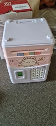 Детская сейф-копилка с кодовым замком и отпечатком (227-6) Cute Cat Розовый