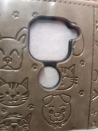 Чехол Embossed Cat and Dog для Xiaomi Redmi Note 9 книжка кожа PU с визитницей желтый фото от покупателей 1