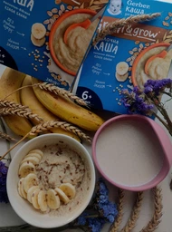 Каша суха молочна швидкорозчинна Gerber Пшенично-вівсяна з кіноа та бананами для дітей із 6 місяців 240 г (8445291121430)