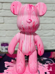 Флюїдне ведмежа Punk Fluid Bear Bearbrick з фарбами 3 шт набір для творчості зроби сам DIY ведмедик розмальовка 23 см на подарунок фото від покупців 5