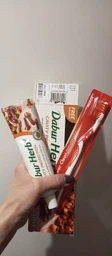 Упаковка зубной пасты Dabur Herb'l Отбеливающая Соль и Лимон 150 г х 2 шт (6291069707175) фото от покупателей 4