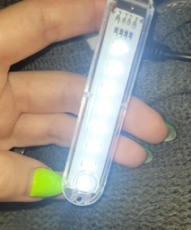 Мини фонарик на 8 светодиодов, USB лампа, LED светильник (белый свет) фото от покупателей 6