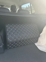 Органайзер в багажник автомобіля 50х30х30 см чорний з прошитою чорною ниткою