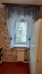 Кухонний комплект VR-Textil № 091к штори з ламбрекеном на карниз 1 - 1.5 м 270х170 см Золотистий з білим (50-866)