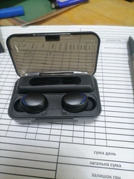 Бездротові сенсорні навушники із вбудованим Power Bank у кейсі зарядки TWS F9-5 Чорний фото від покупців 1