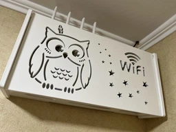 Полка для роутера WiFi Сова и звезды коробка 40*20*10 см Белая фото от покупателей 6