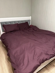 Комплект постельного белья Lelit Семейный 150х215 см x 2 шт Фиолетово-розовый Страйп сатин SS-3025/1 (le2000000268255) фото от покупателей 1