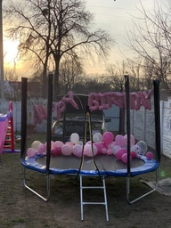 Батут 252 см Just Jump Детский с Защитной Сеткой и Лестницей для Детей до 120 кг Польша/США для Дачи фото от покупателей 9