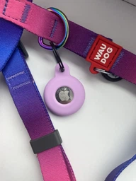 Чохол брелок для Apple AirTag з карабіном Silicone Blue, Grey Kayfovo BG2 Комплект з 2 шт фото від покупців 4