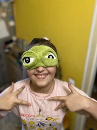 Маска для сна Лягушонок Пепе 3D глаза (Жабка, лягушка, жаба, зеленая), Унисекс WUKE One size