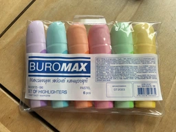 Набор текст-маркеров Buromax Pastel 6 шт с резиновыми вставками (BM.8905-96) фото от покупателей 1