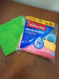 Салфетка микрофибра Vileda Microfibre Color 4 шт (4023103192577) фото от покупателей 2