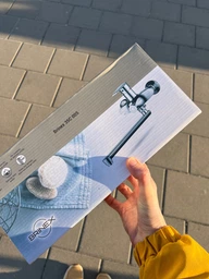 Cмеситель для ванной одноручный с длинным гусаком BRINEX 35W белый пластик BRIN35W005 фото от покупателей 11