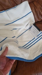 Рушник TOMMY HILFIGER банний Modern American Solid Cotton Bath Towel білий у рожеву смужку фото від покупців 1