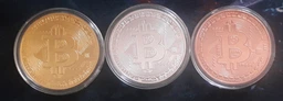 Сувенирная монета Bitcoin - Серебро фото от покупателей 2