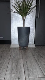 Горшок для цветов Prosperplast Gracia Tubus Slim Beton Effect 20см на ножках Маренго